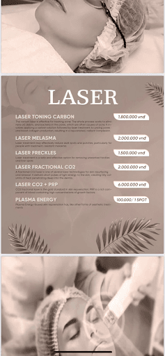 Bảng giá dịch vụ Laser CO2 Fractional tại Hbio Clinic
