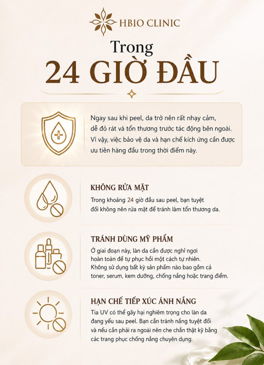 Cách chăm sóc da trong 24 giờ đầu 