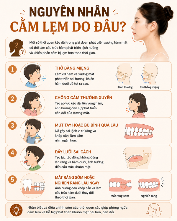 Ảnh hưởng bởi thói quen từ nhỏ