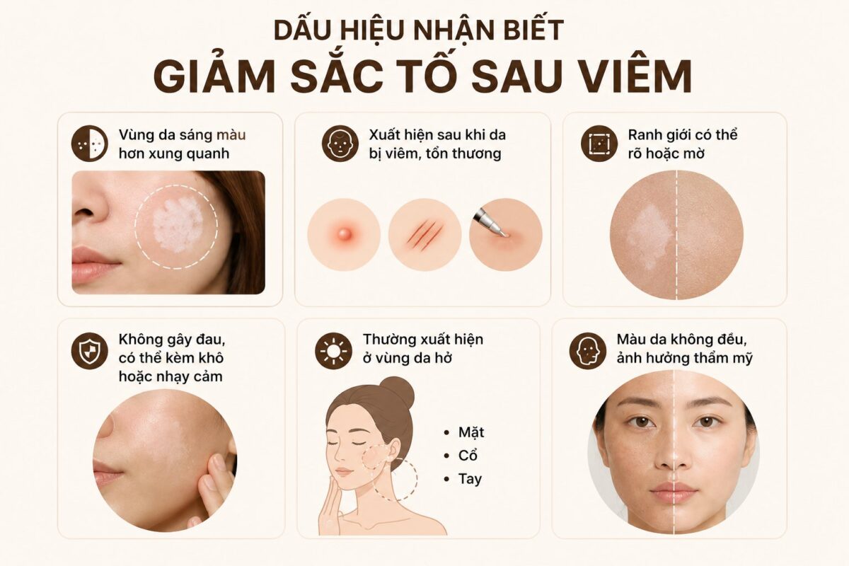 Dấu hiệu nhận biết giảm sắc tố sau viêm