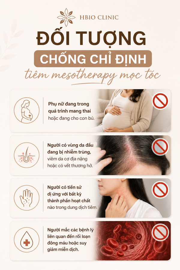 Đối tượng chống chỉ định tiêm mesotherapy mọc tóc