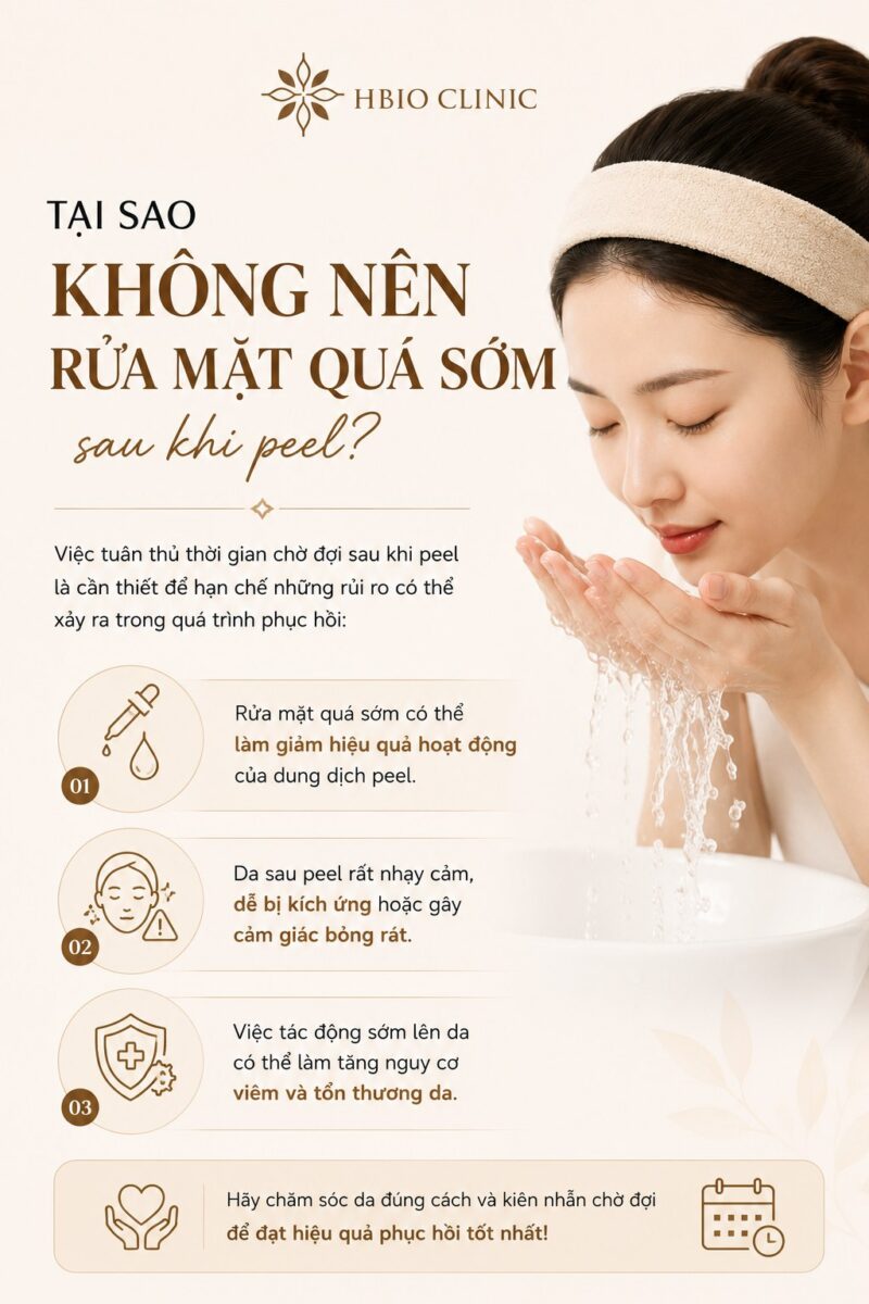 Peel da bao lâu thì rửa mặt? 