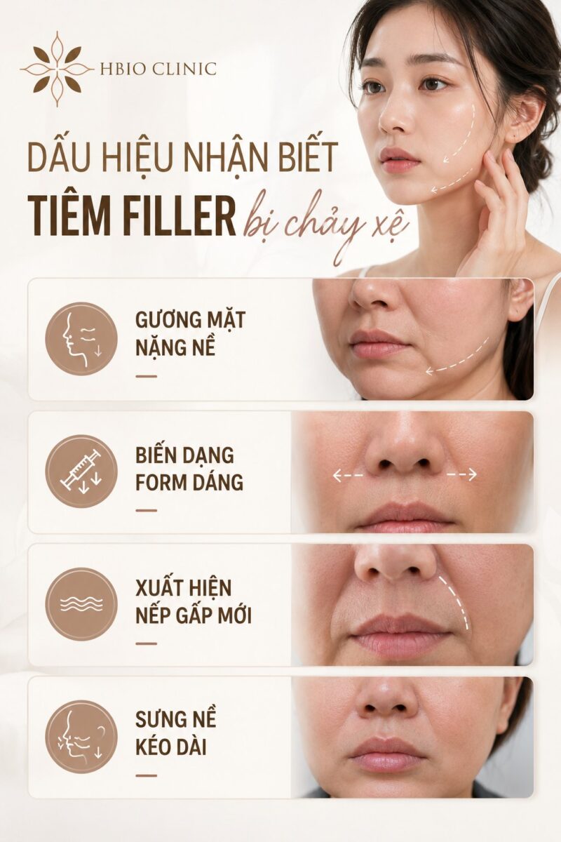 Dấu hiệu nhận biết tiêm filler bị chảy xệ