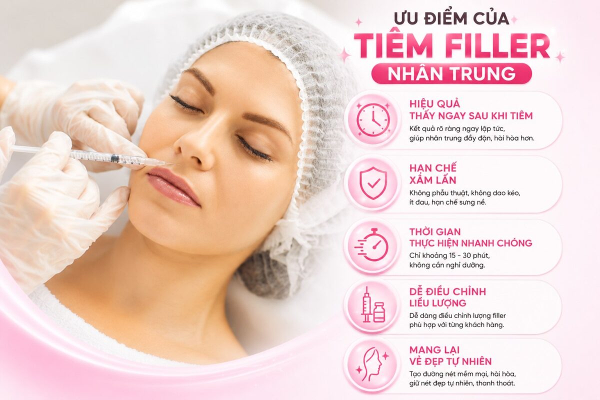Ưu điểm của tiêm filler nhân trung