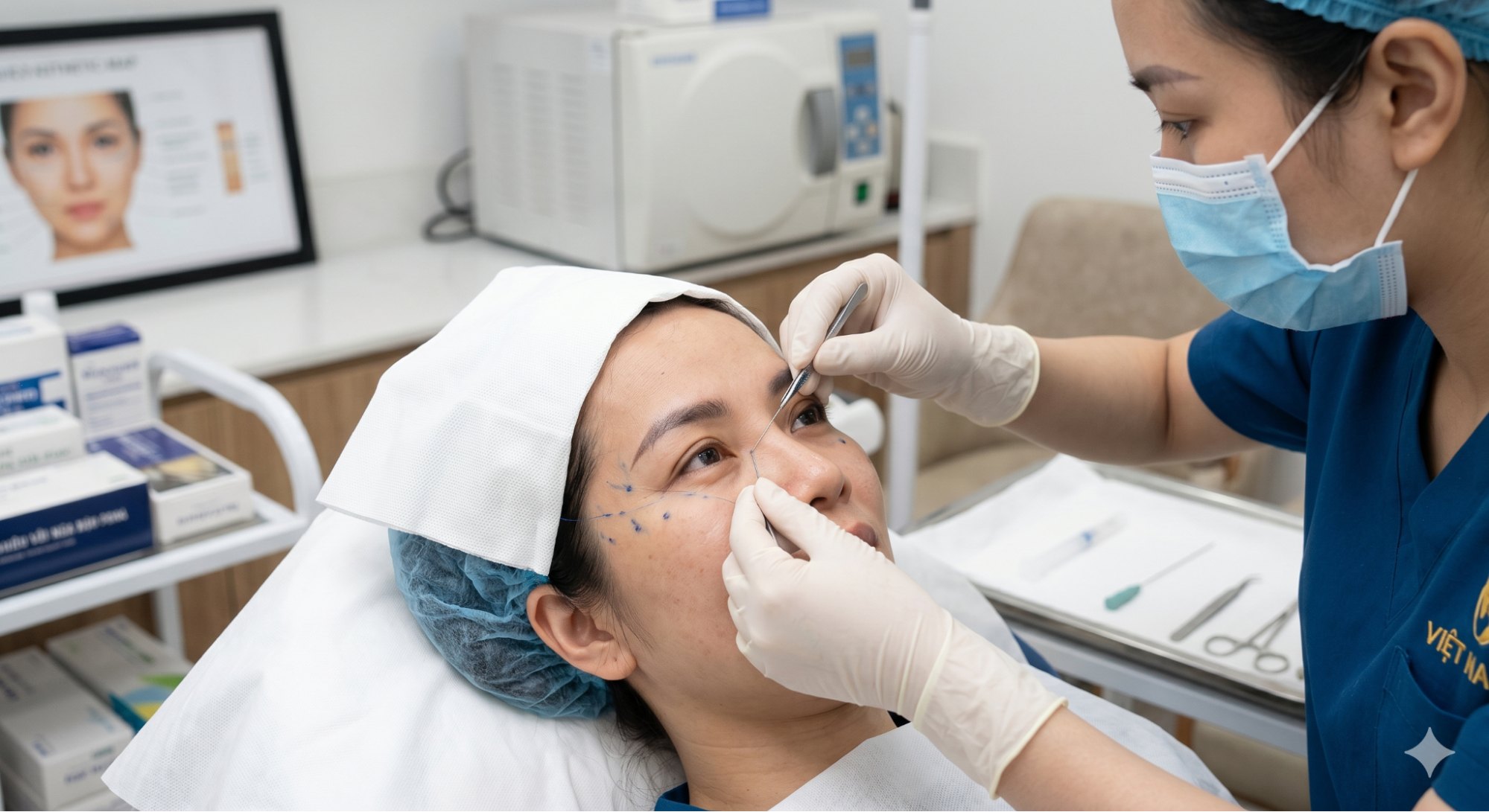 Các bước căng chỉ mắt cáo chuẩn y khoa
