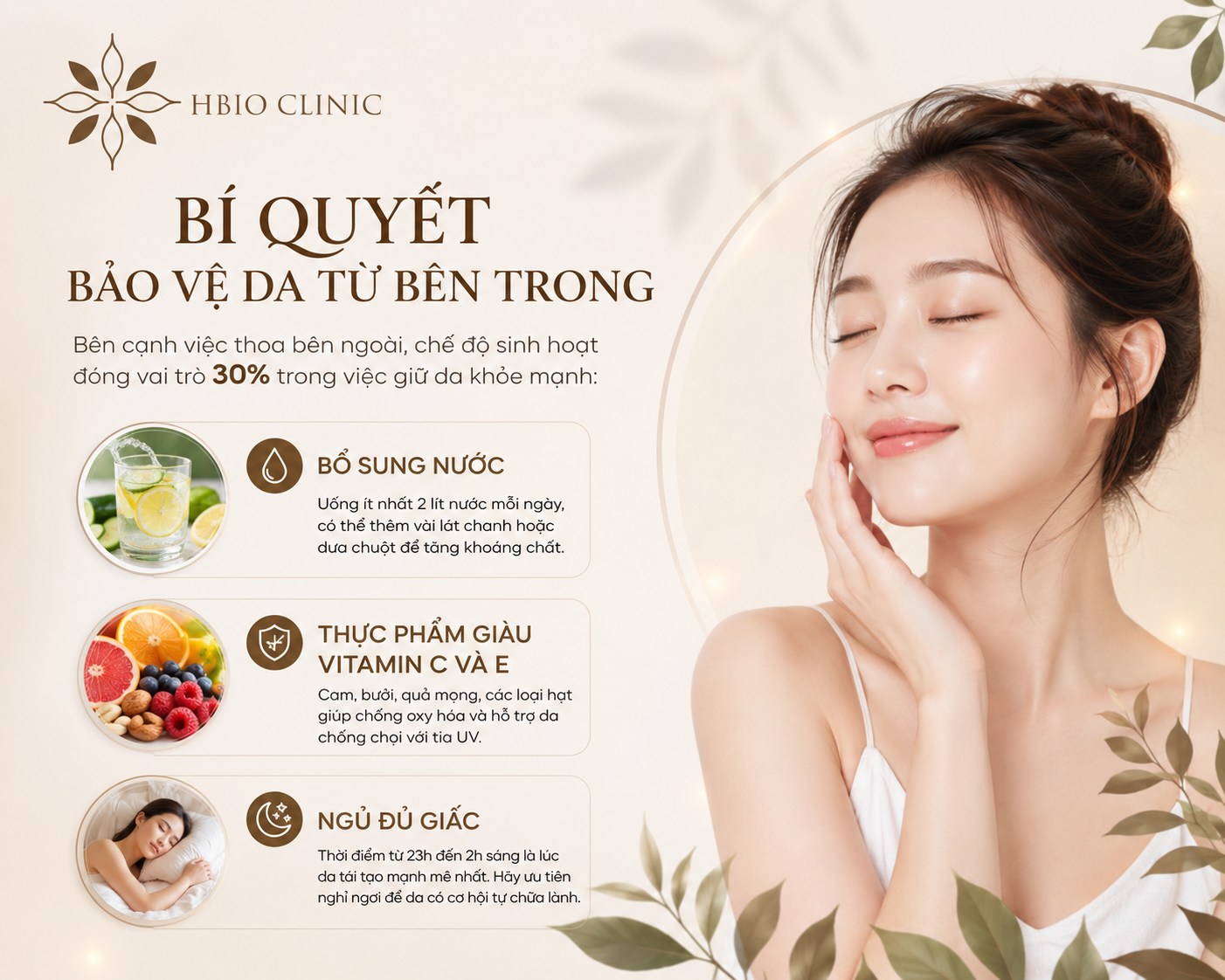 Bí quyết bảo vệ da từ bên trong