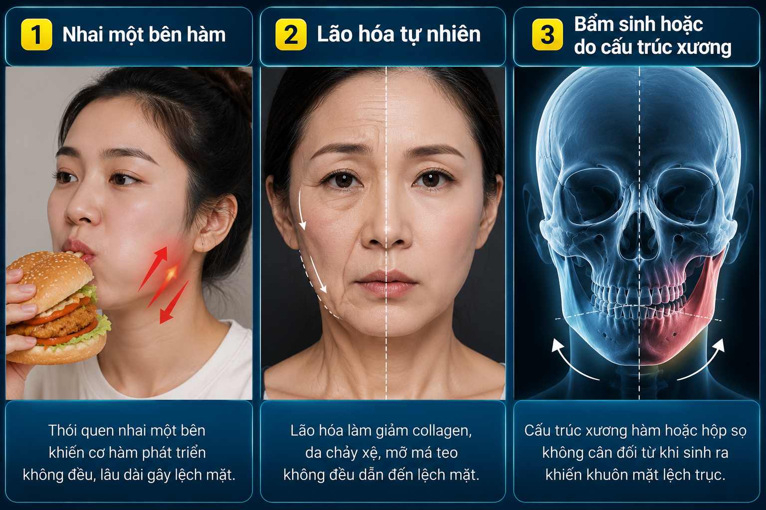 Một số trường hợp tiêm filler mặt lệch