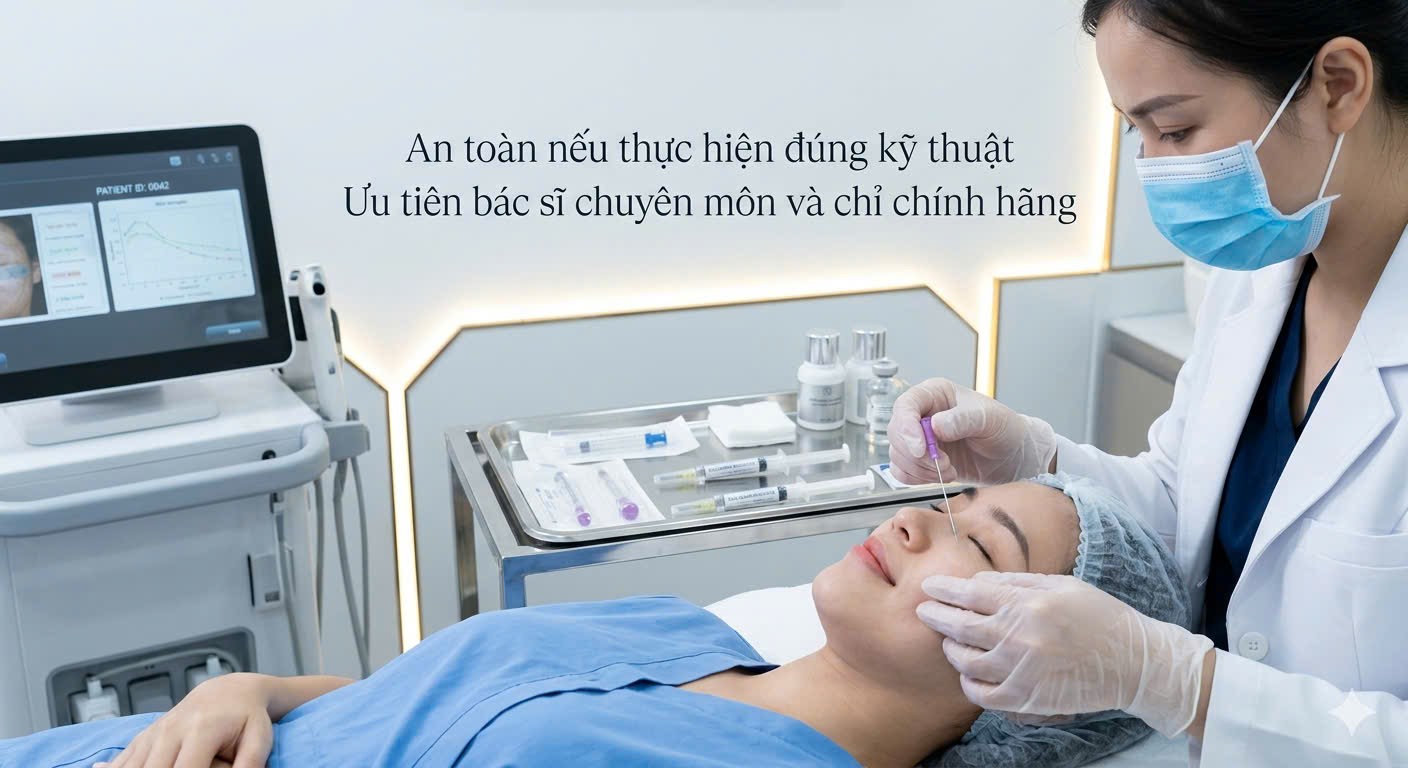 Cấy chỉ Poly-L-Lactic Acid rất an toàn