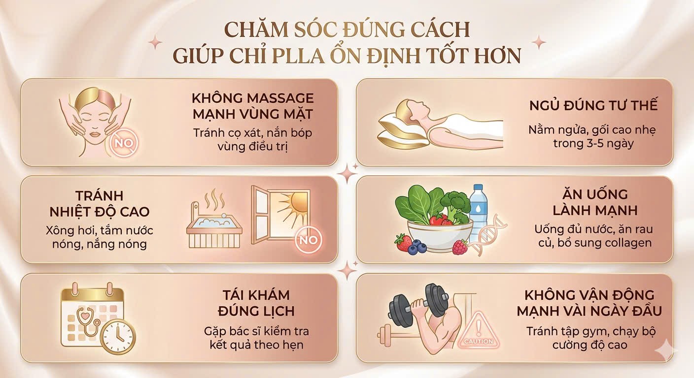 Chăm sóc đúng cách sau khi cấy chỉ PLLA