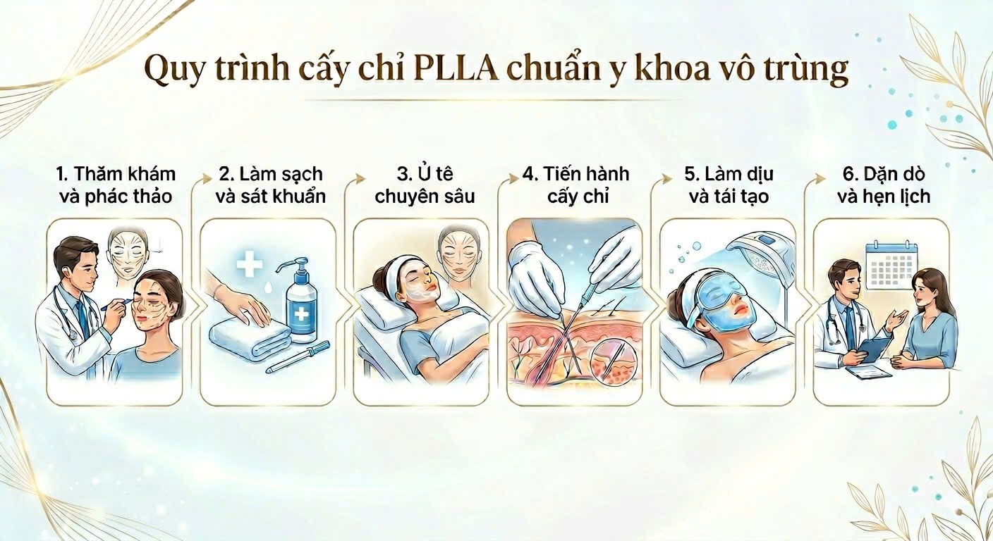 Quy trình cấy chỉ PLLA chuẩn y khoa