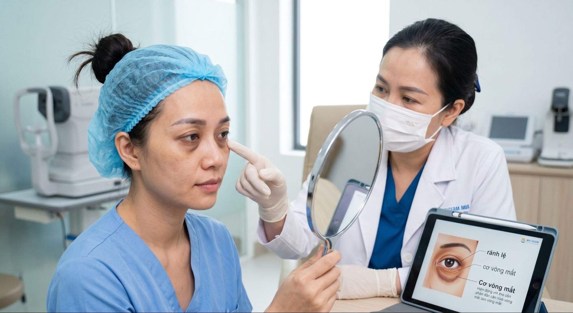 Thâm mắt do rãnh lệ sâu có khắc phục được không?