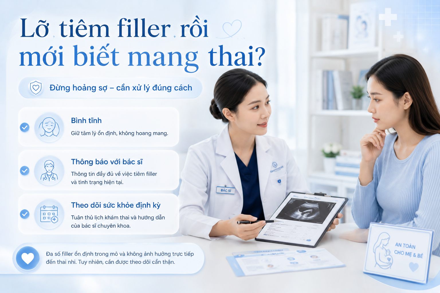 Cách xử lý khi lỡ tiêm filler khi mang thai