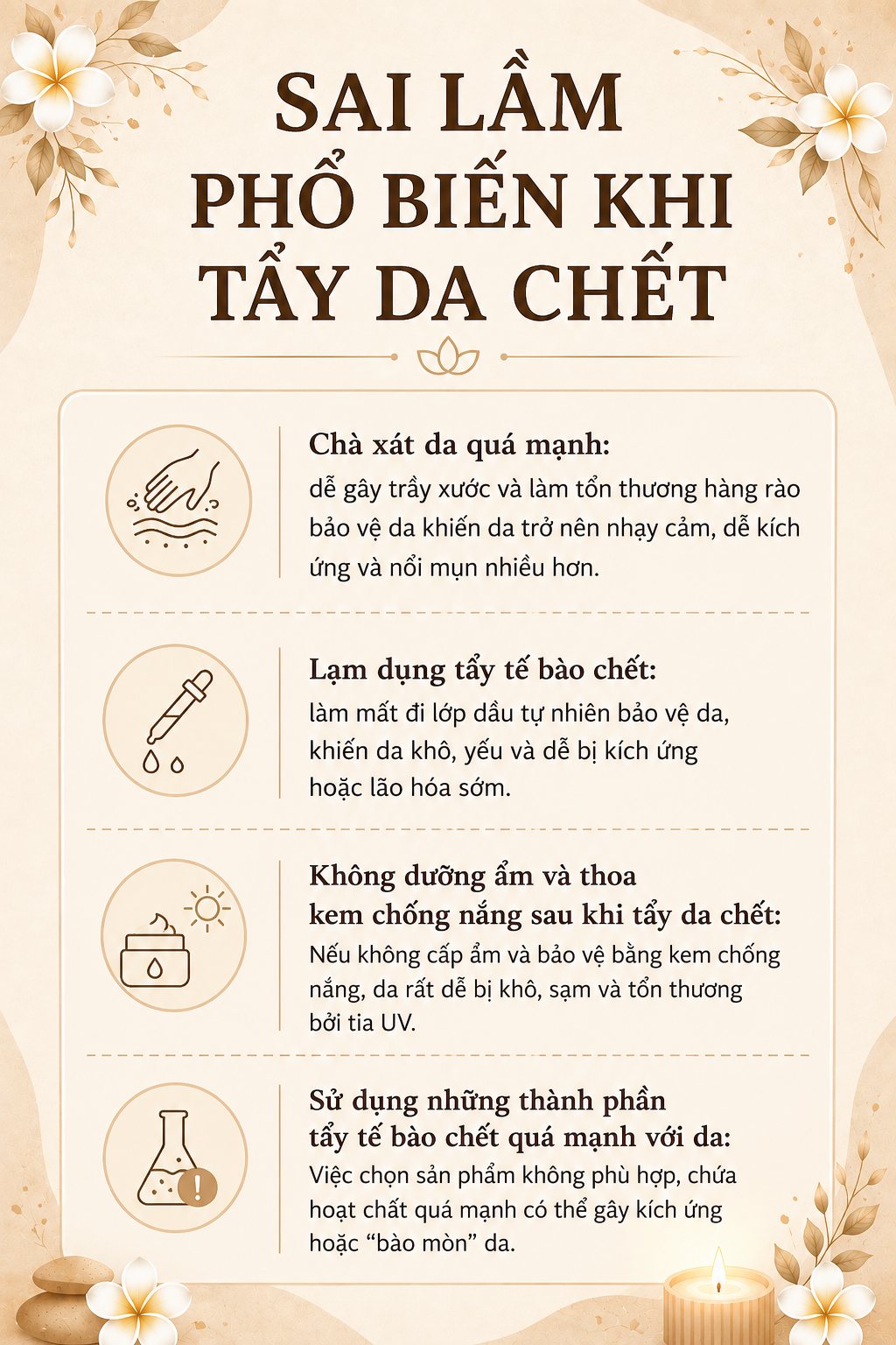 Những sai lầm phổ biến khi tẩy tế bào chết cho da mặt