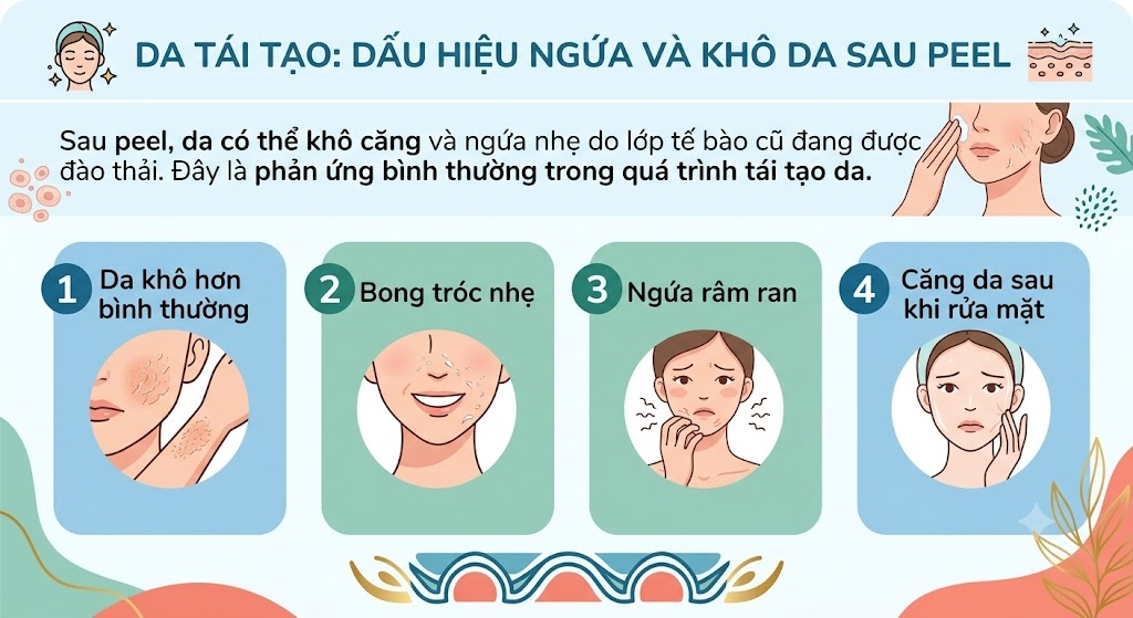 Ngứa và khô da - dấu hiệu da đang tái tạo