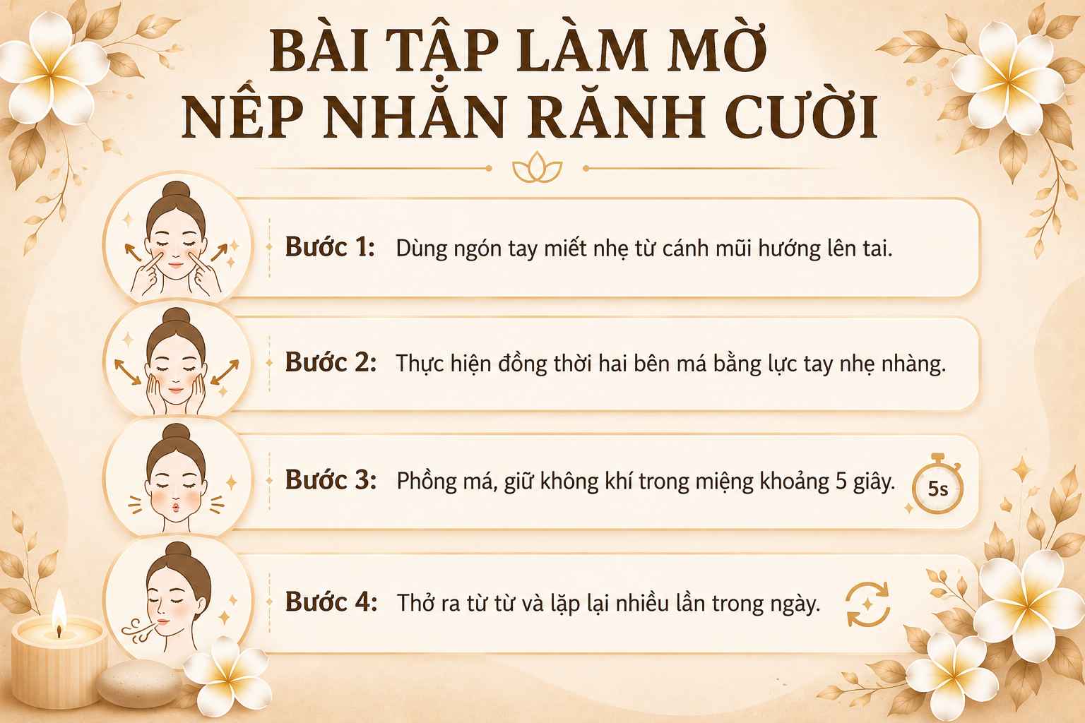 Bài tập làm mờ nếp nhăn rãnh cười