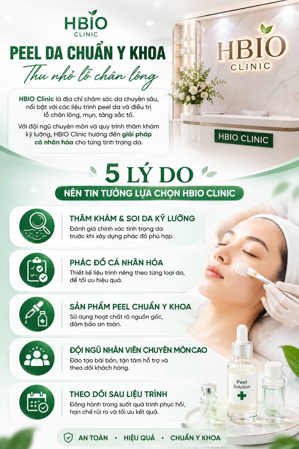 Peel da thu nhỏ lỗ chân lông ở đâu hiệu quả, uy tín?