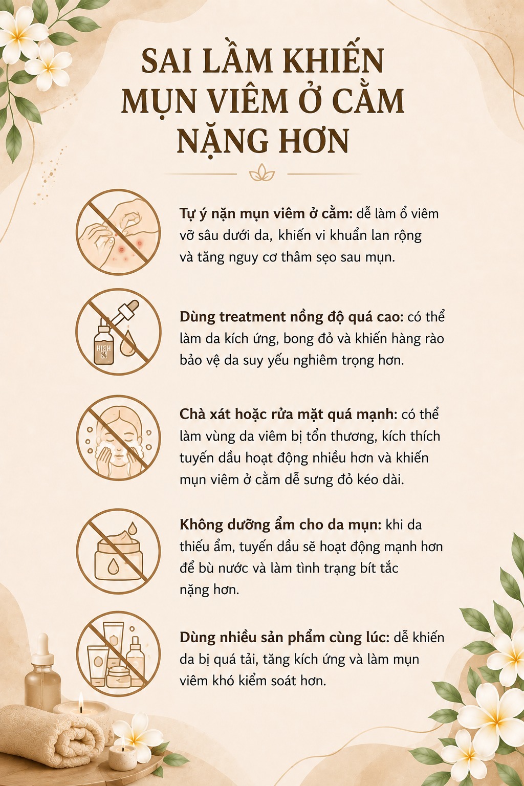 Sai lầm khiến mụn viêm ở cằm nặng hơn