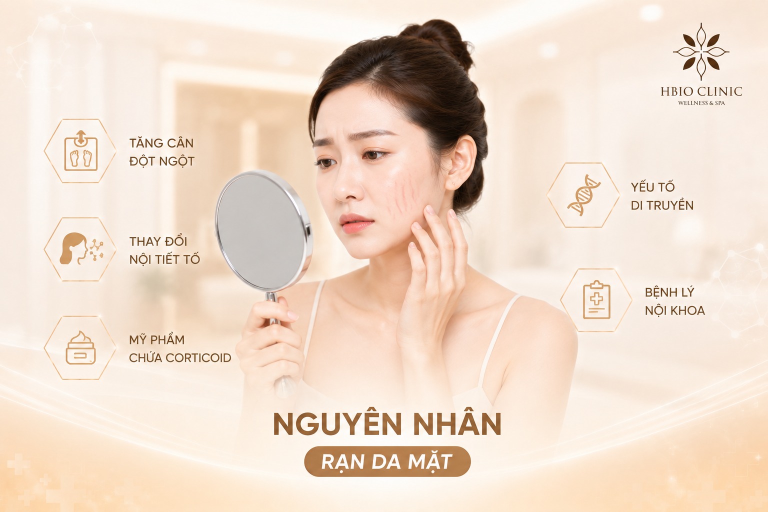 Nguyên nhân dẫn đến tình trạng rạn da mặt