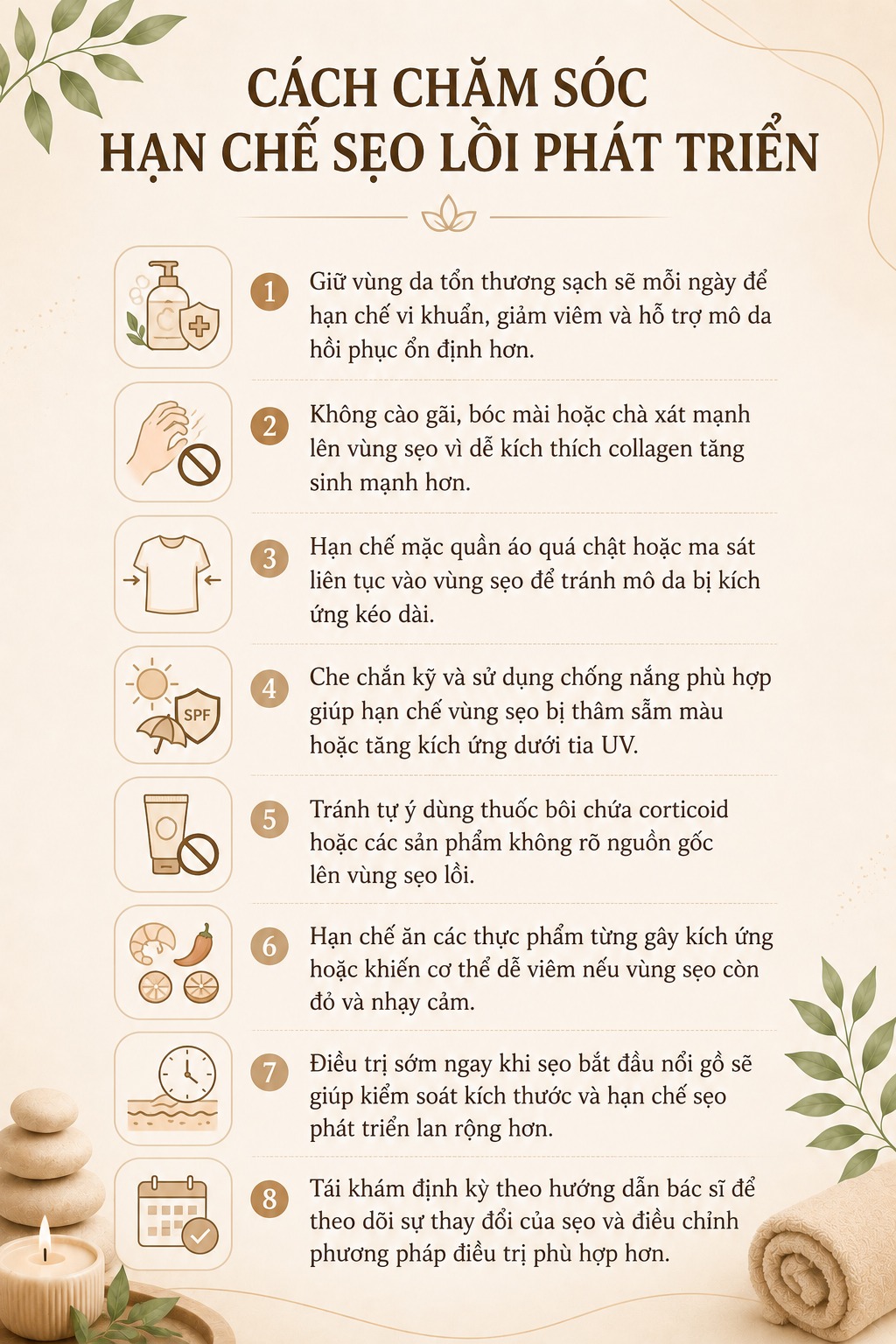 Cách chăm sóc giúp hạn chế sẹo lồi phát triển