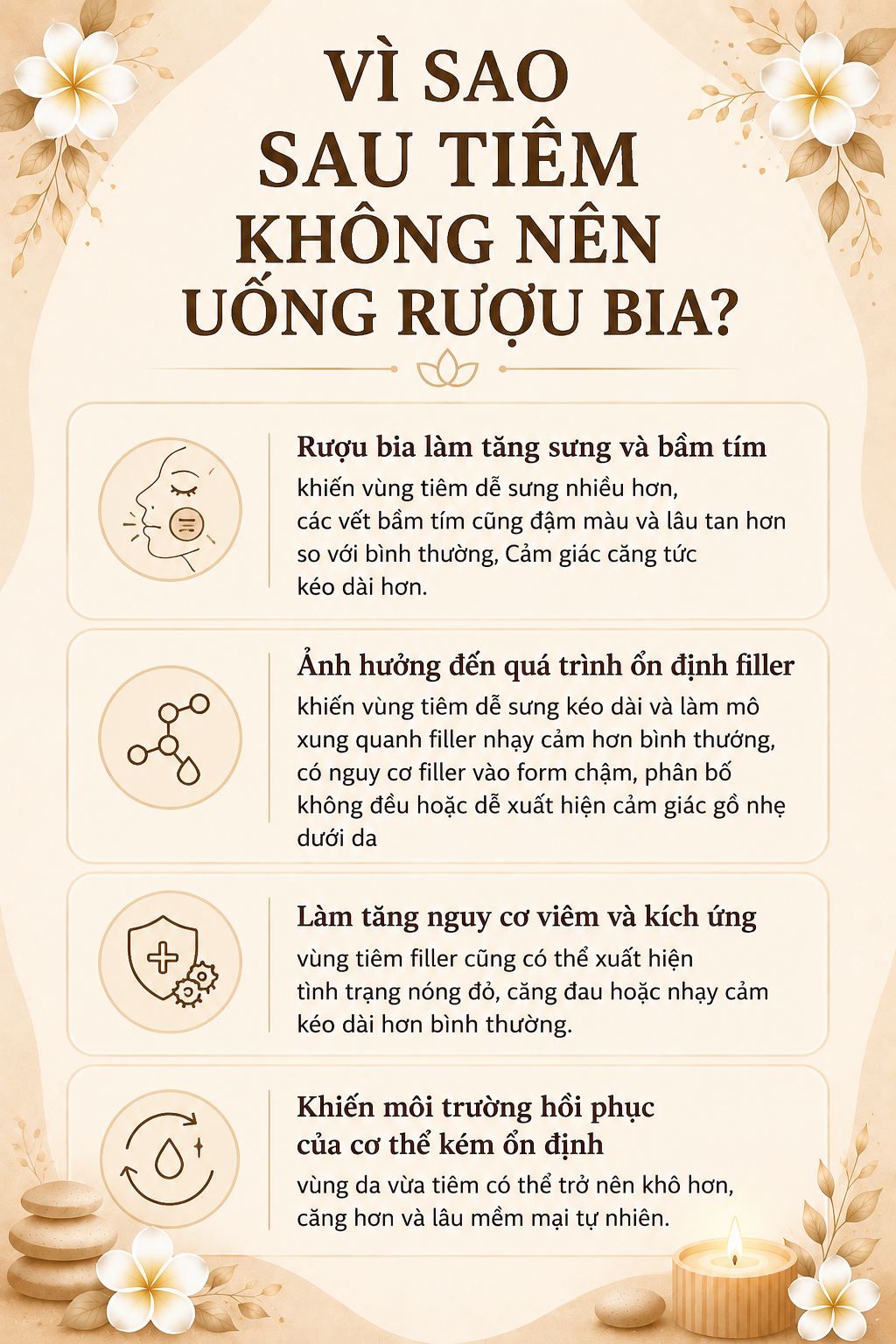 Vì sao sau tiêm không nên uống rượu bia?