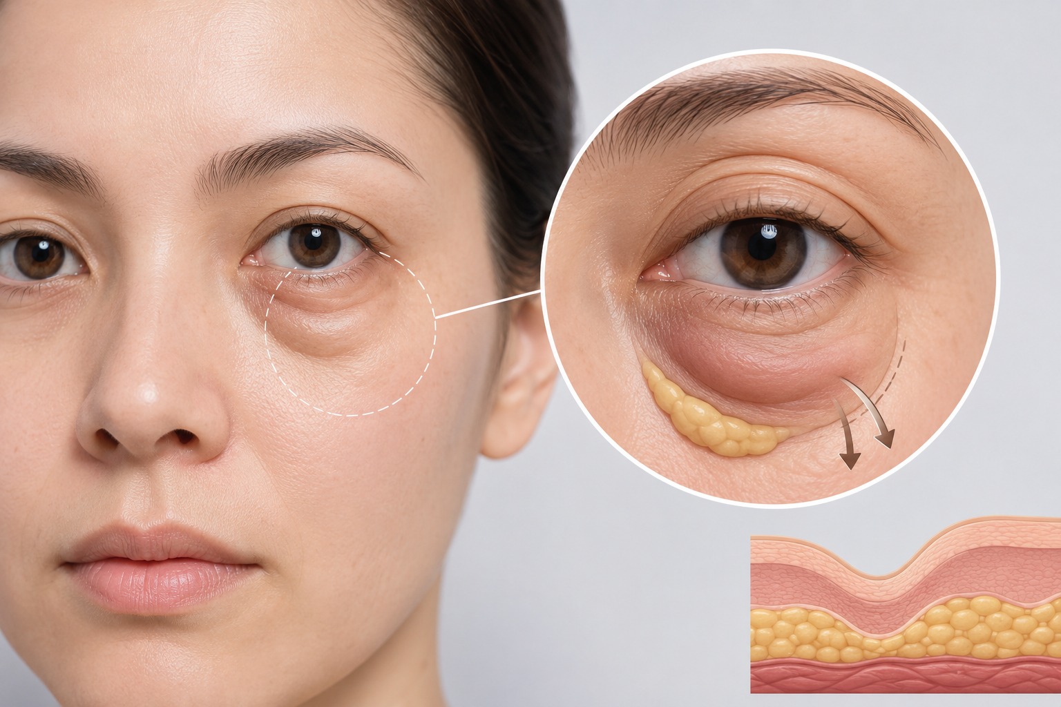 Bọng mắt chảy xệ là gì?