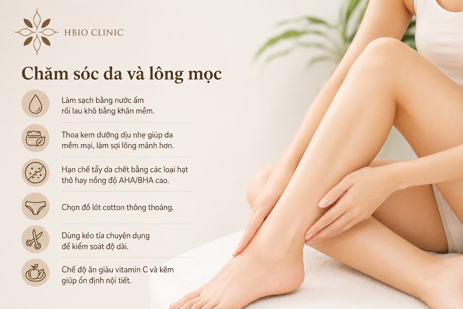 Chăm sóc da và lông mọc