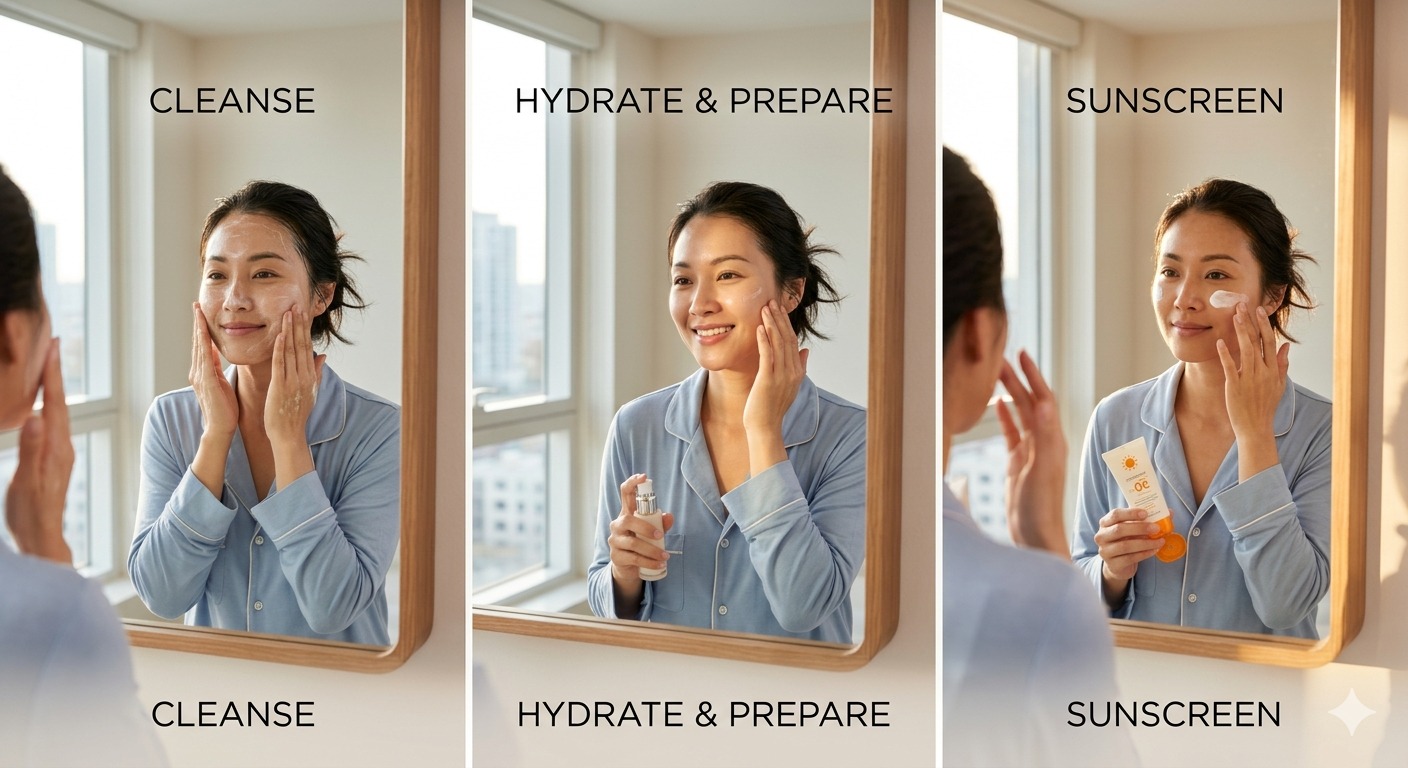 Cách skincare buổi sáng cho người bận rộn