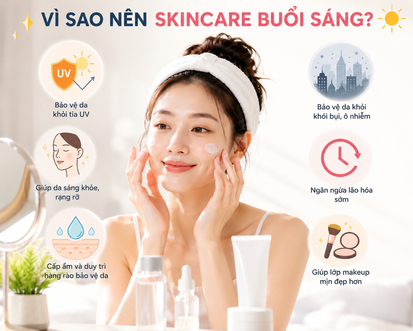Tầm quan trọng của việc Skincare buổi sáng 