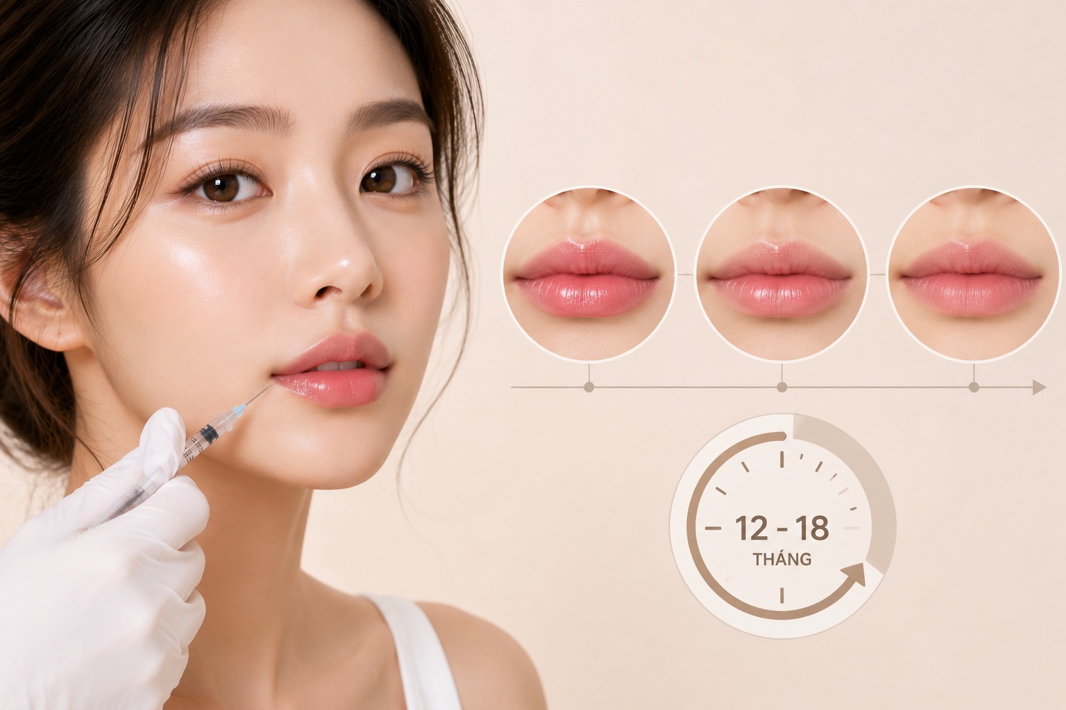 Tiêm Filler môi baby duy trì được bao lâu?