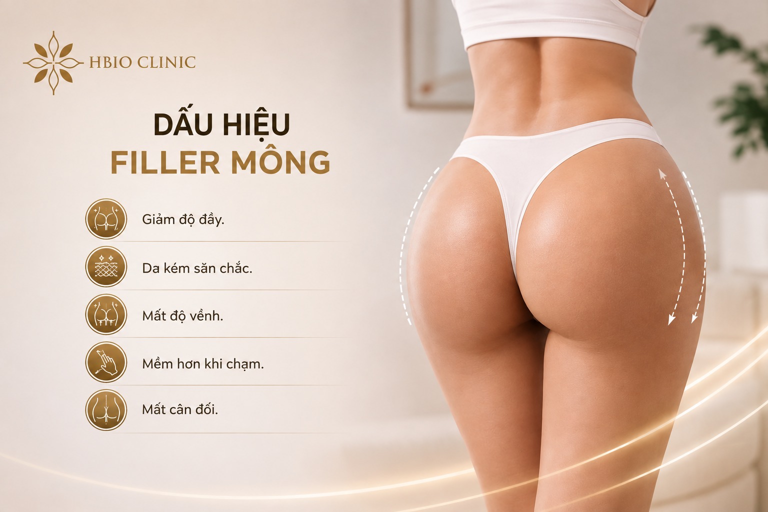 Dấu hiệu filler mông đang giảm hiệu quả
