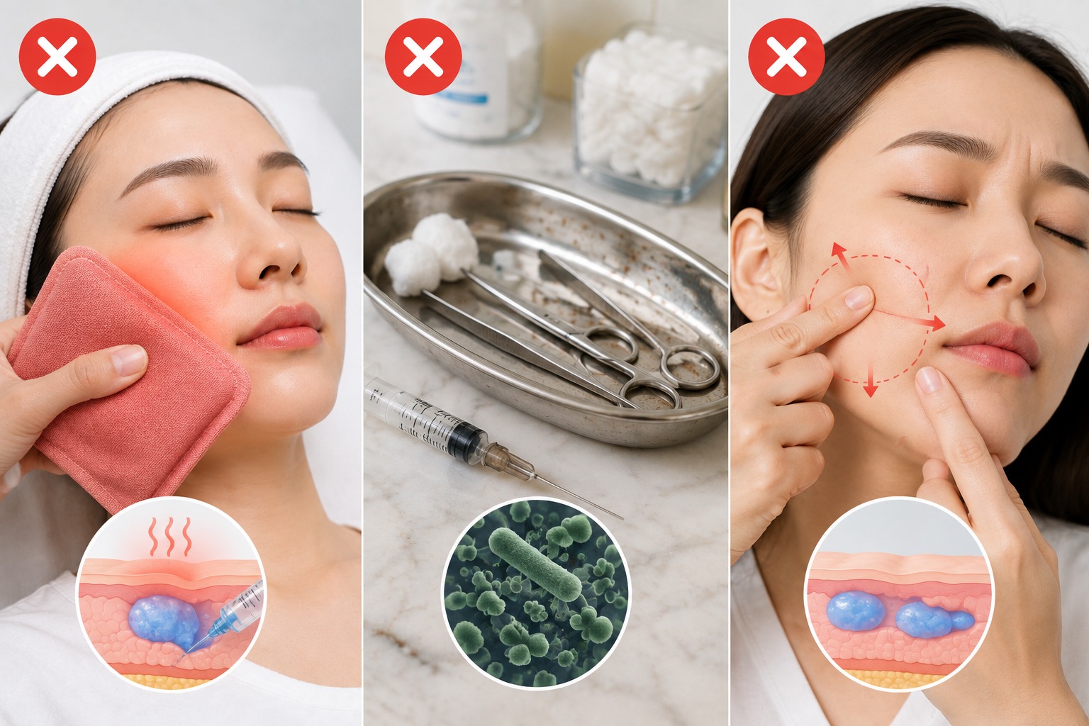 Sai lầm tai hại khiến filler bị lệch, vón cục