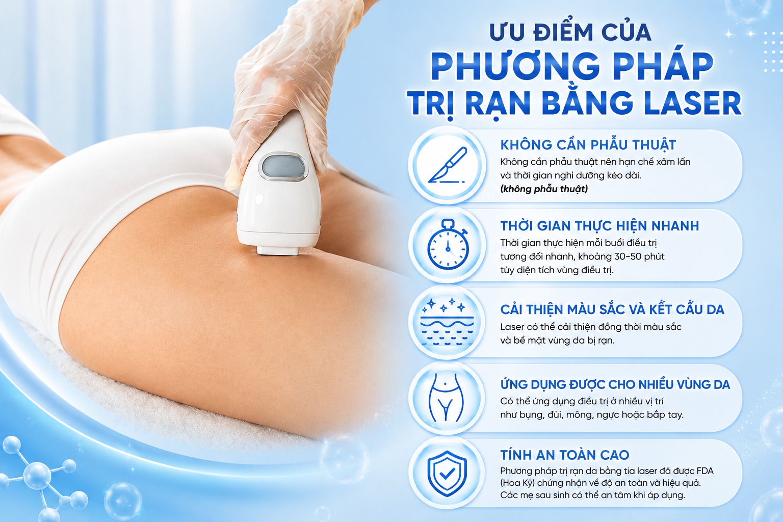Ưu điểm của phương pháp trị rạn bằng laser