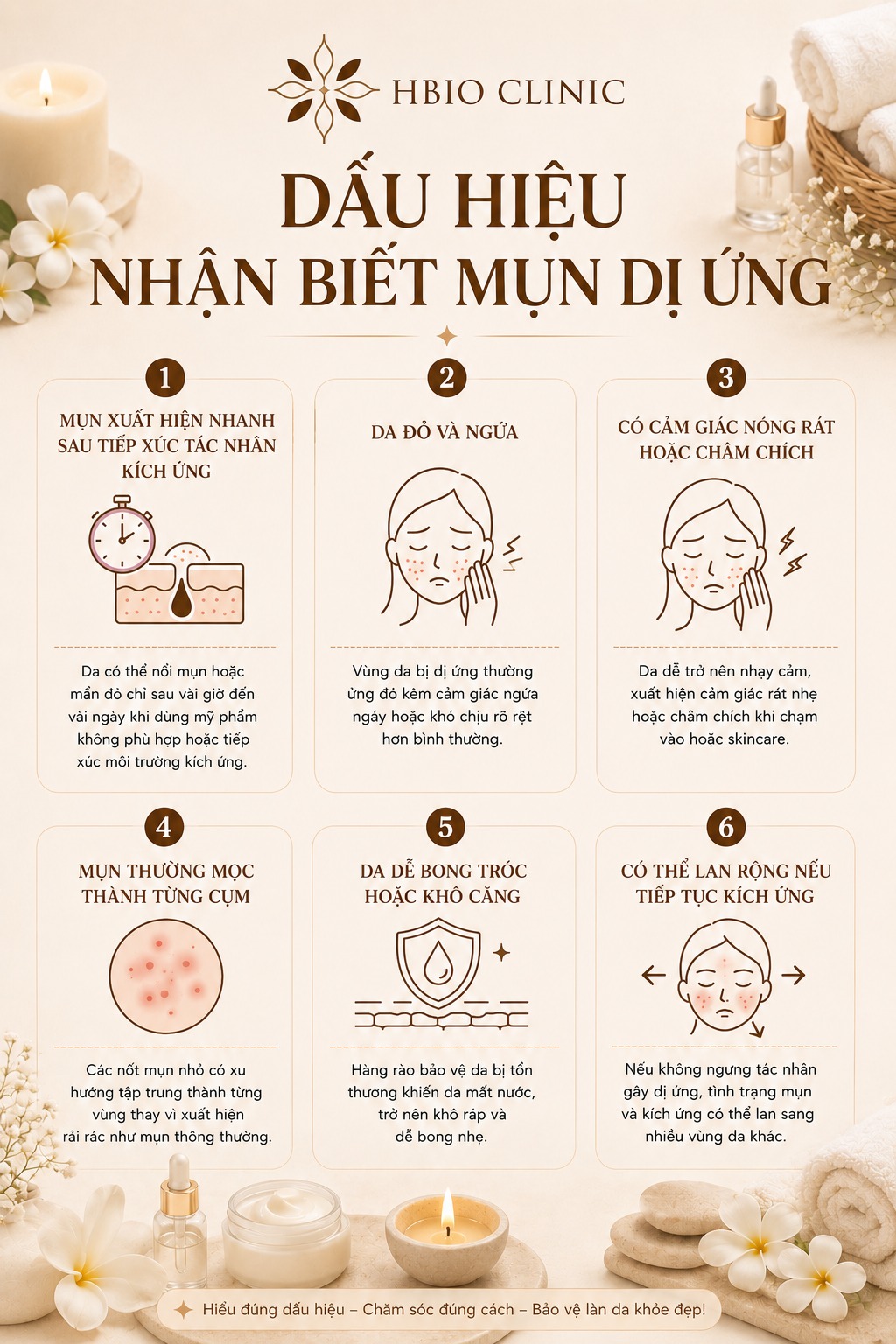 Dấu hiệu nhận biết mụn dị ứng
