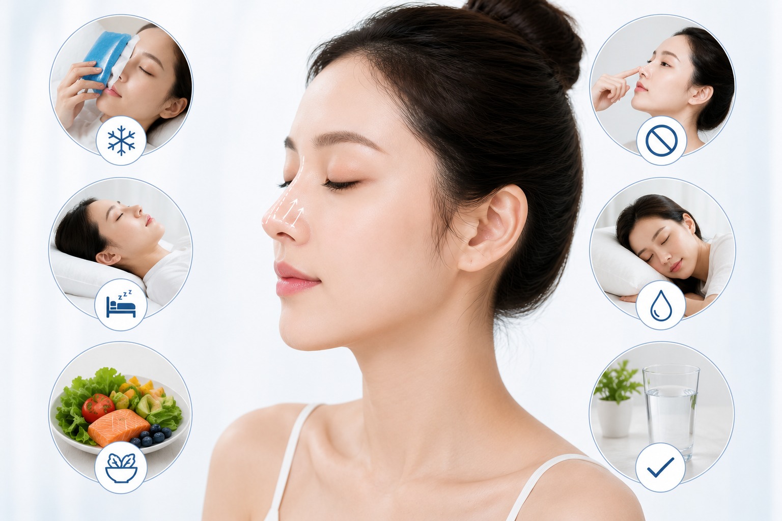 Mẹo giúp giảm sưng nhanh sau khi nâng mũi bằng chỉ