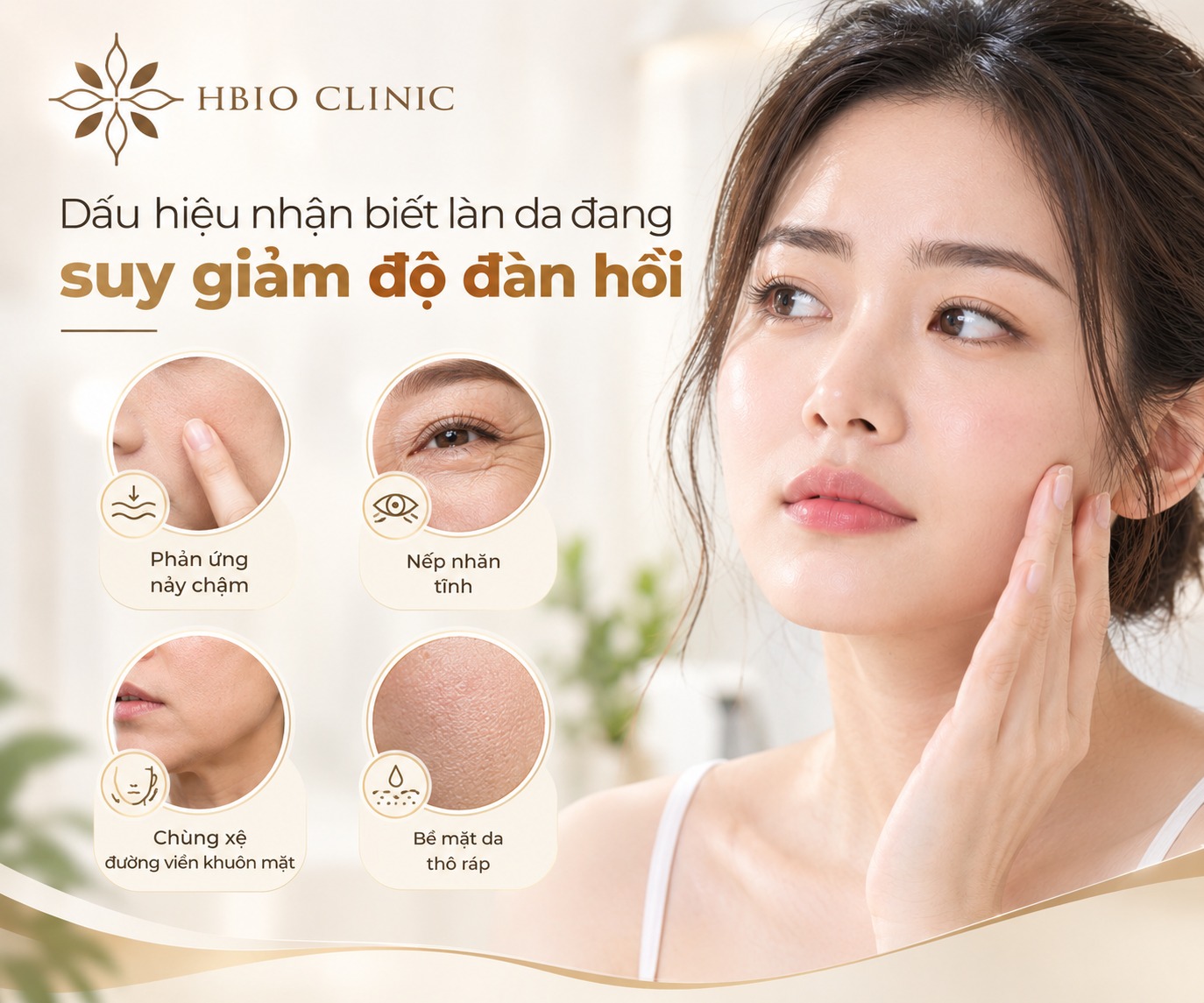 Dấu hiệu nhận biết làn da đang suy giảm độ đàn hồi