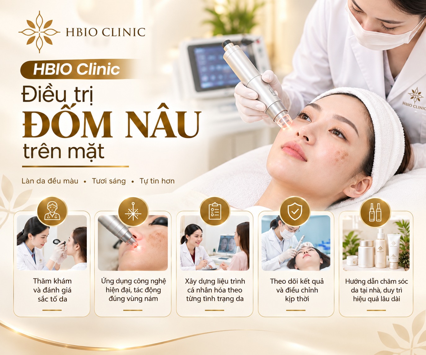 Địa chỉ điều trị đốm nâu trên da uy tín, chất lượng