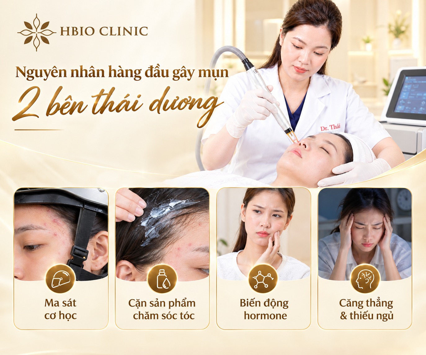 Nguyên nhân hàng đầu gây mụn 2 bên thái dương