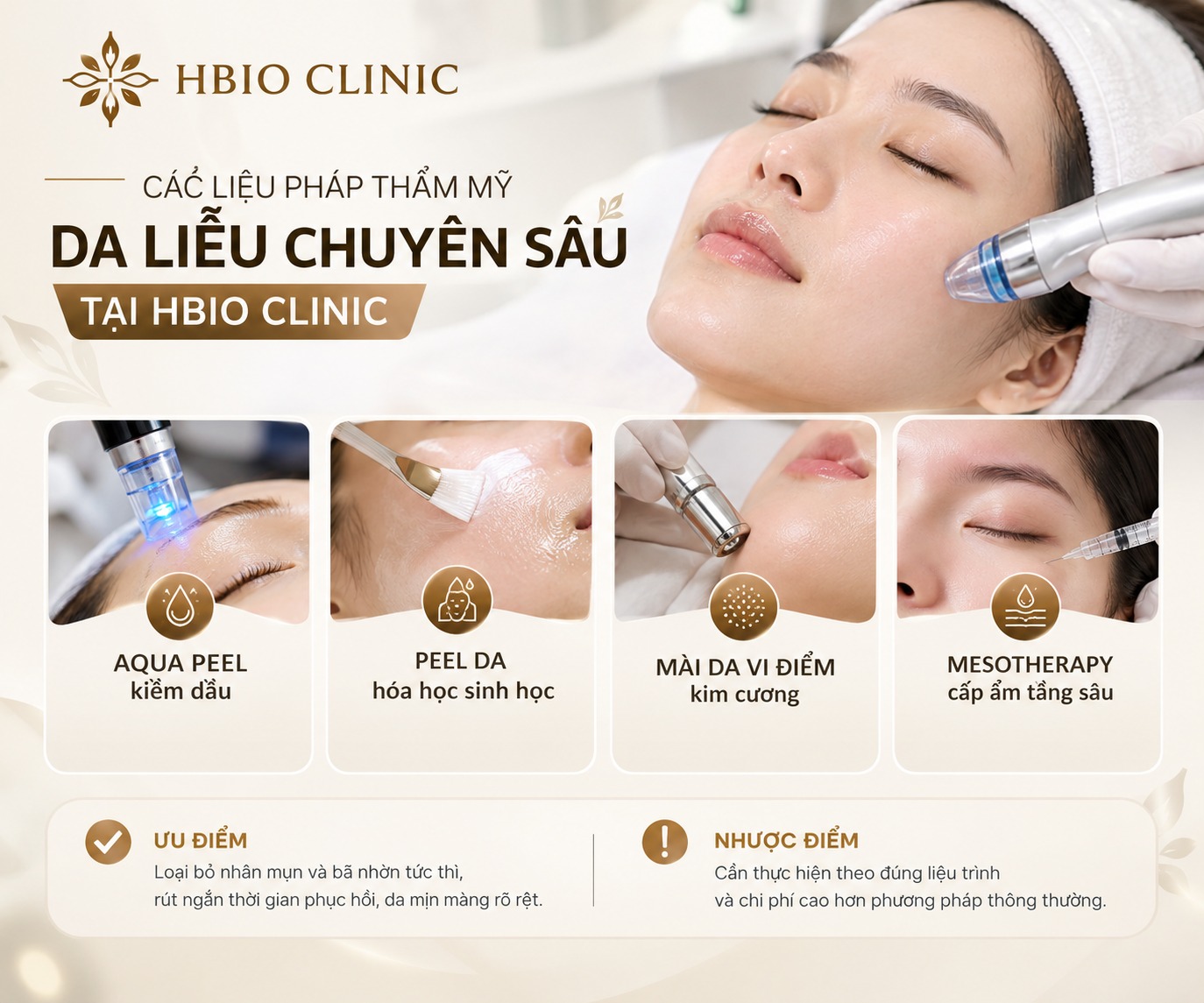 Các liệu pháp thẩm mỹ da liễu chuyên sâu tại HBIO Clinic