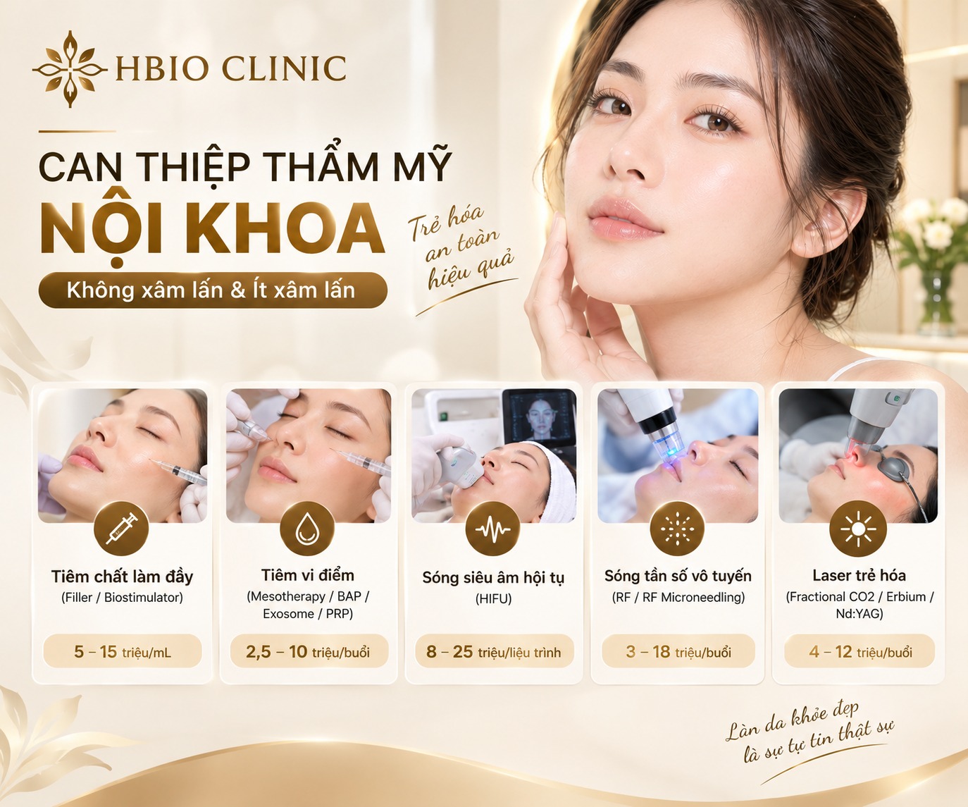 Can thiệp thẩm mỹ nội khoa (Không xâm lấn & Ít xâm lấn)