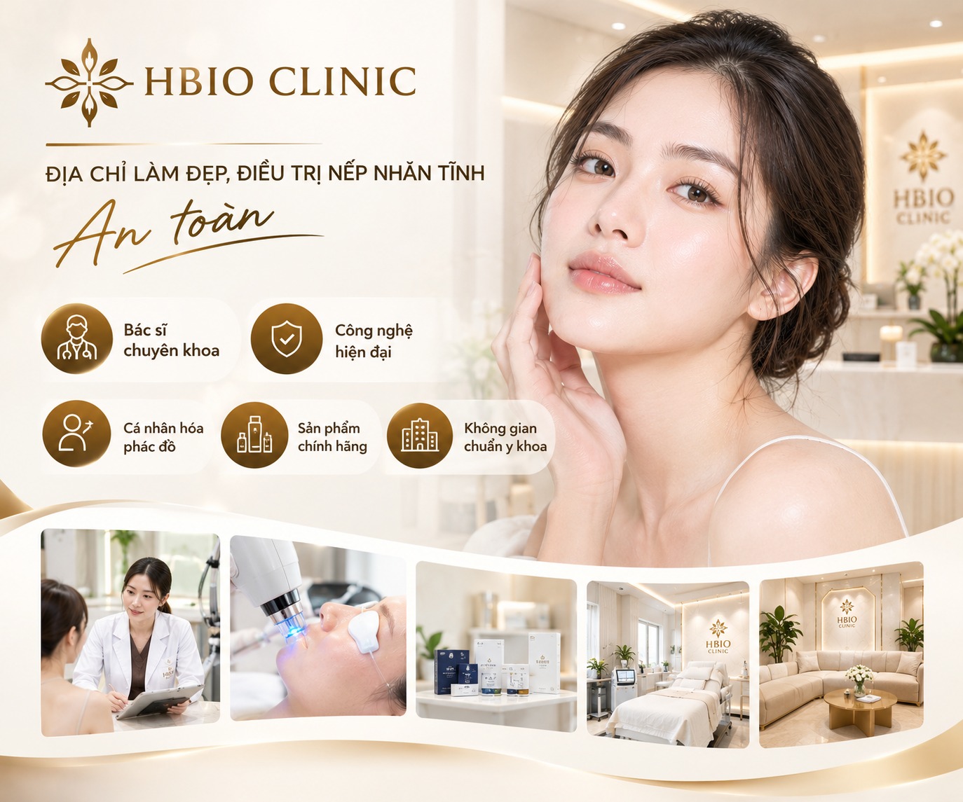 HBIO Clinic - Địa chỉ làm đẹp, điều trị nếp nhăn tĩnh an toàn