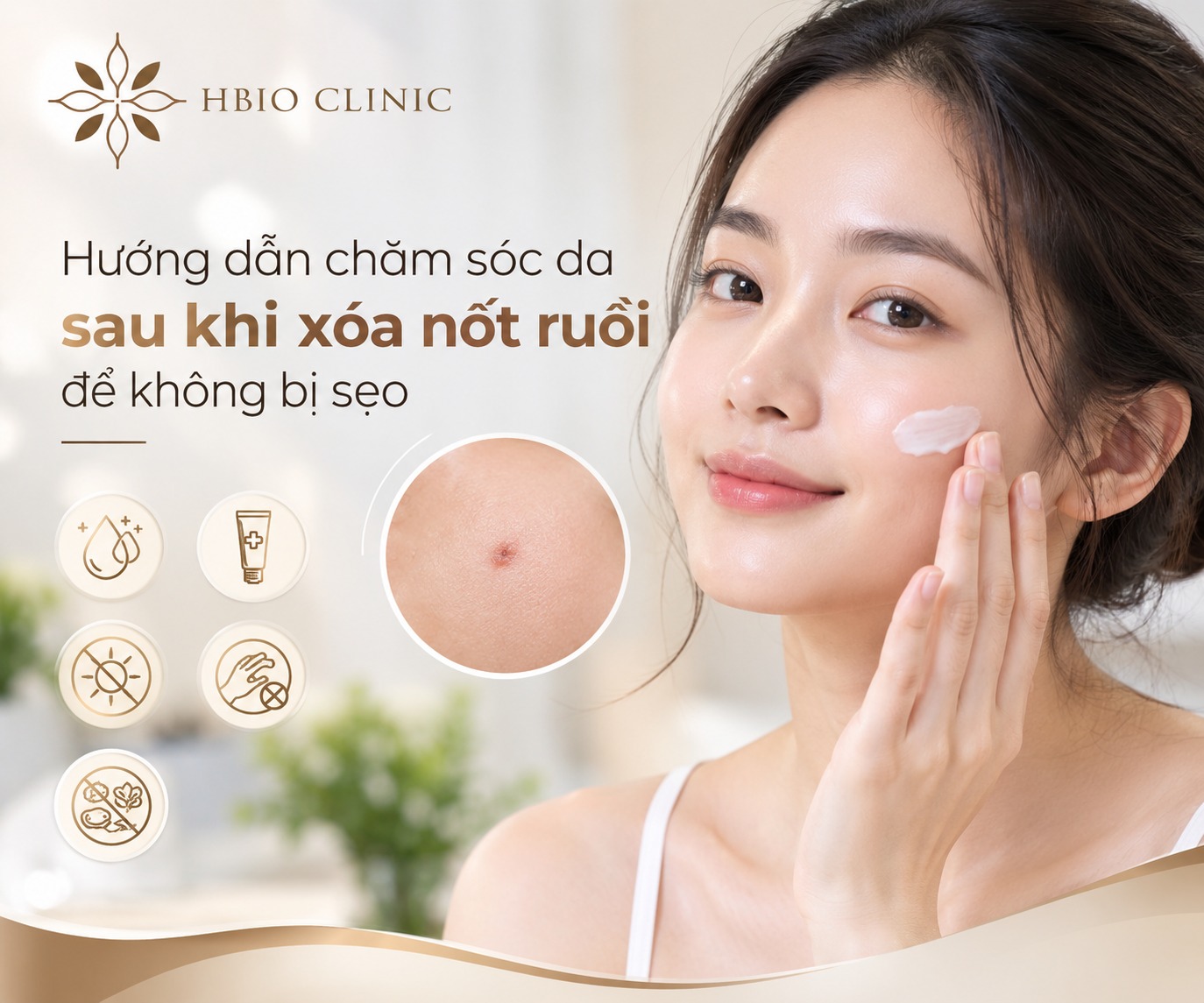 Hướng dẫn chăm sóc da sau khi xóa nốt ruồi để không bị sẹo